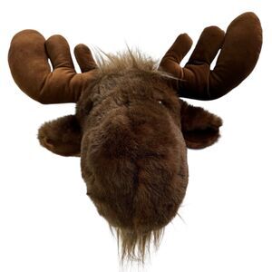 Purr-fection By MJC Plush Moose Head Decorative Wall Hanging Mount Vintage
